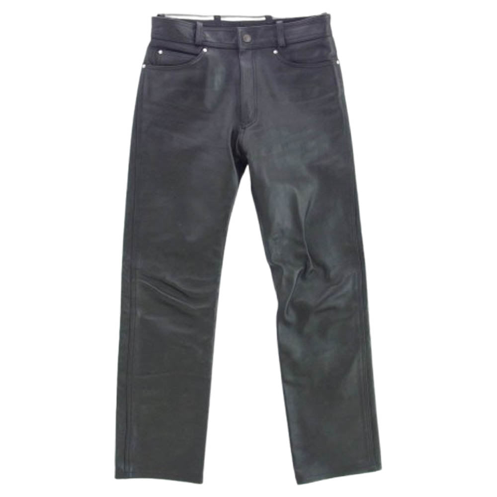 HARLEY DAVIDSON ハーレーダビッドソン カウレザー パンツ ブラック系 32【中古】