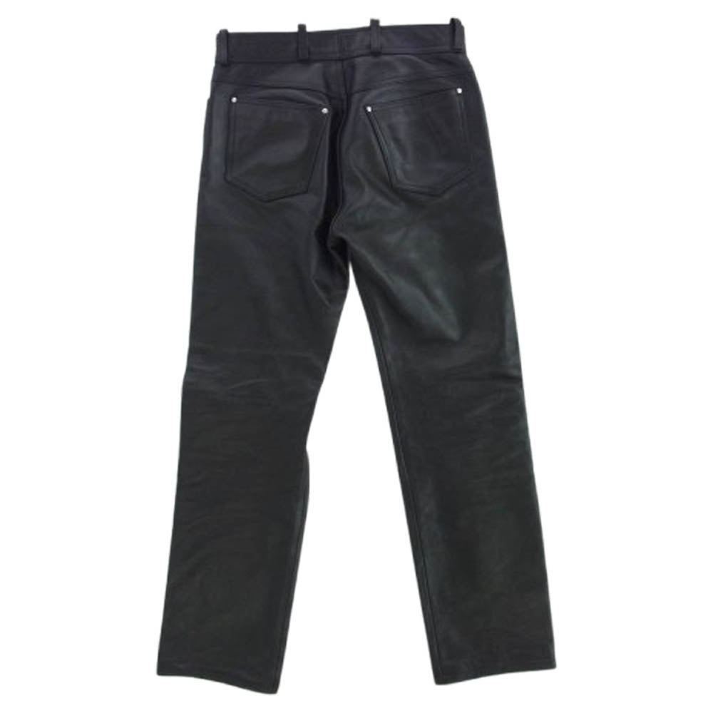 HARLEY DAVIDSON ハーレーダビッドソン カウレザー パンツ ブラック系 32【中古】