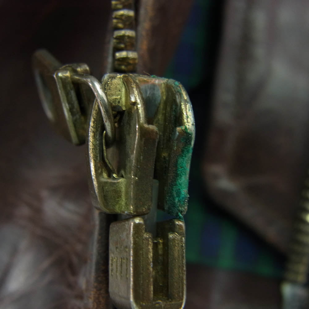 VANSON バンソン 54150B ENF SINGLE RIDERS JACKET HORSE HIDE エンフィールド ホースハイド シングル レザー ジャケット ブラウン系 38【中古】