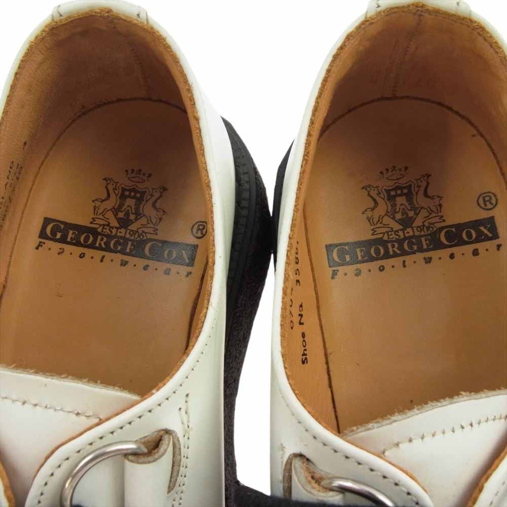 GEORGE COX ジョージコックス 英国製 3588VIB 2 TIE GIBSON ギブソン ラバーソール シューズ ホワイト系 UK4【中古】