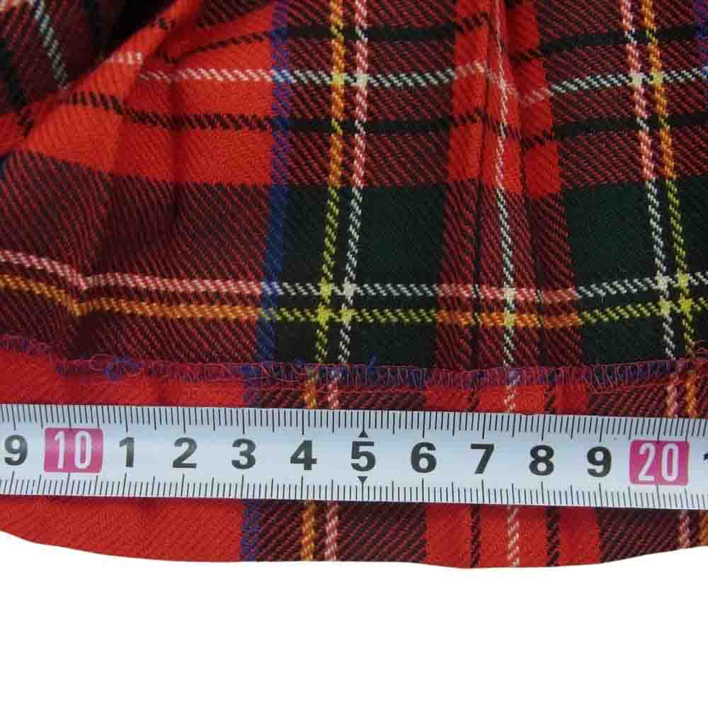 COMME des GARCONS コムデギャルソン 本ライン 00AW アーカイブ GS-040730 カラーストーンスタッズ タータンチェック プリーツ ラップ スカート レッド系 サイズ表記なし【中古】