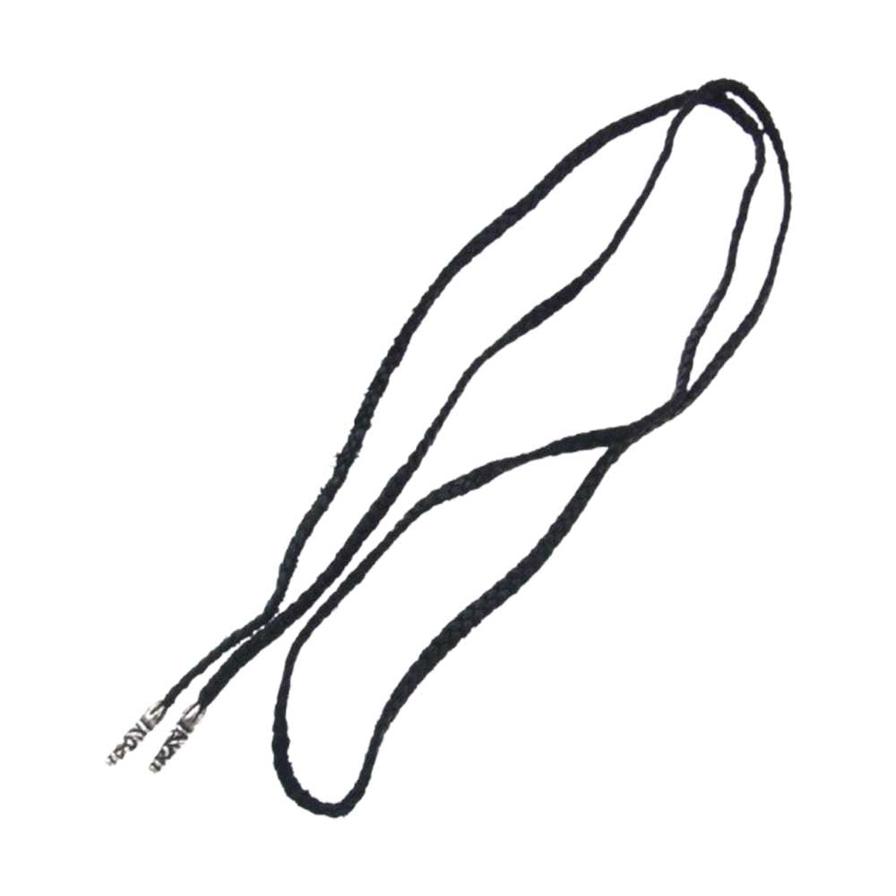 CHROME HEARTS クロムハーツ（原本無） OLD LEATHER BRAID オールド スクロール レザーブレード シルバー ネックレス ブラック系【中古】