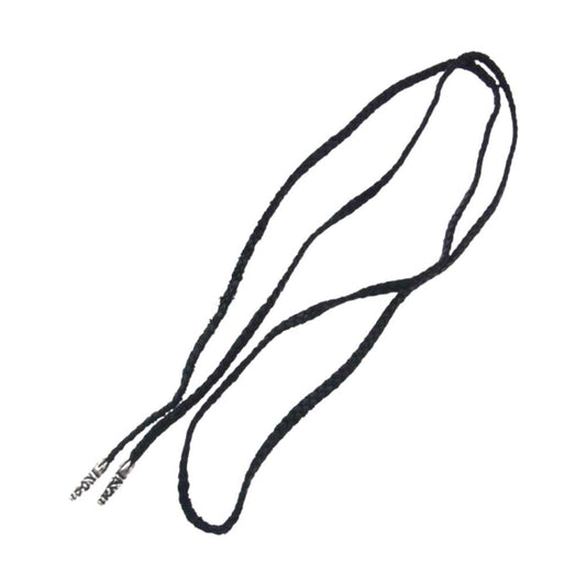 CHROME HEARTS クロムハーツ（原本無） OLD LEATHER BRAID オールド スクロール レザーブレード シルバー ネックレス ブラック系【中古】