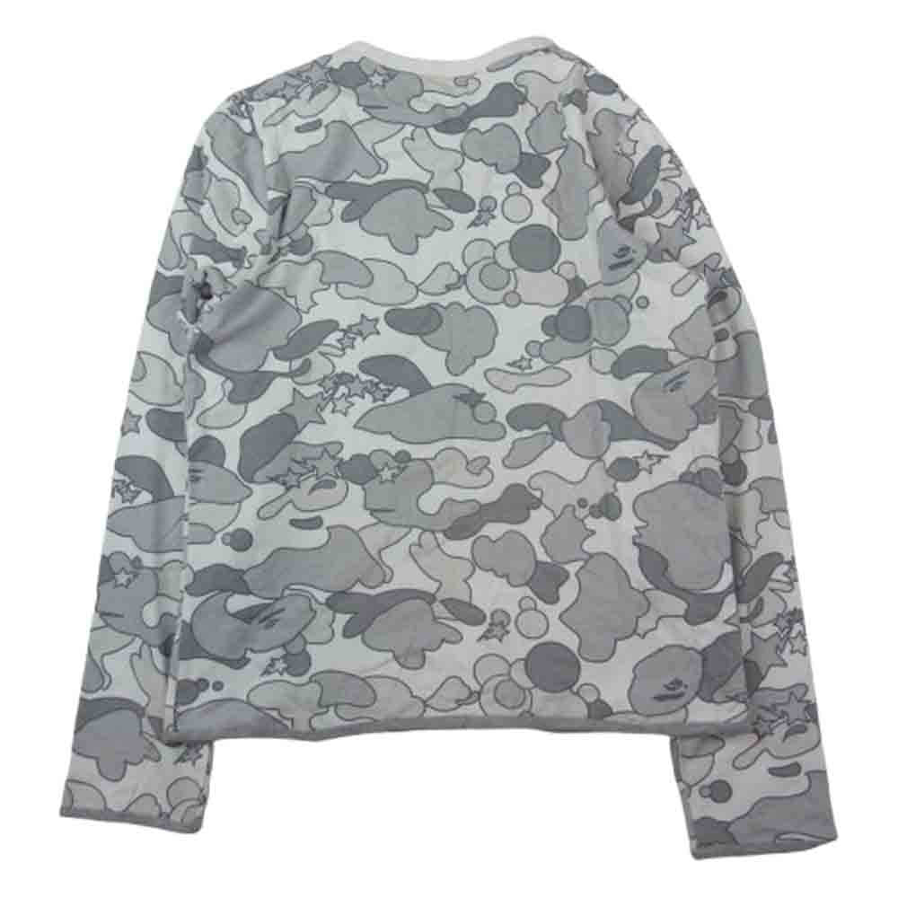 A BATHING APE アベイシングエイプ スワロフスキーカモ リバーシブル Tシャツ グレー系 XS【中古】