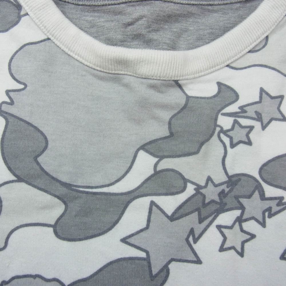 A BATHING APE アベイシングエイプ スワロフスキーカモ リバーシブル Tシャツ グレー系 XS【中古】