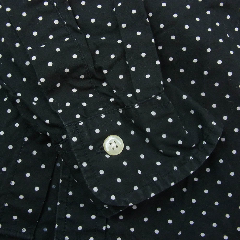 A BATHING APE アベイシングエイプ ONE POINT ボタンダウン ドット柄 長袖 シャツ ブラック系 S【中古】