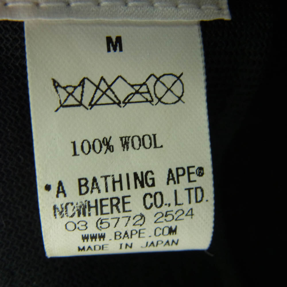 A BATHING APE アベイシングエイプ ウール 中折れ ハット ブラック系 M【中古】