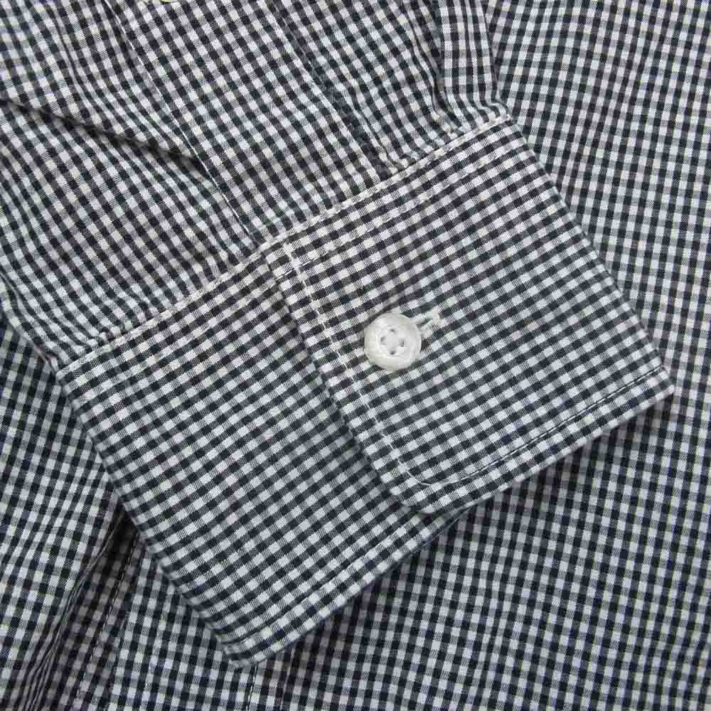 A BATHING APE アベイシングエイプ ONE POINT ボタンダウン ギンガム チェック シャツ ブラック系 M【中古】