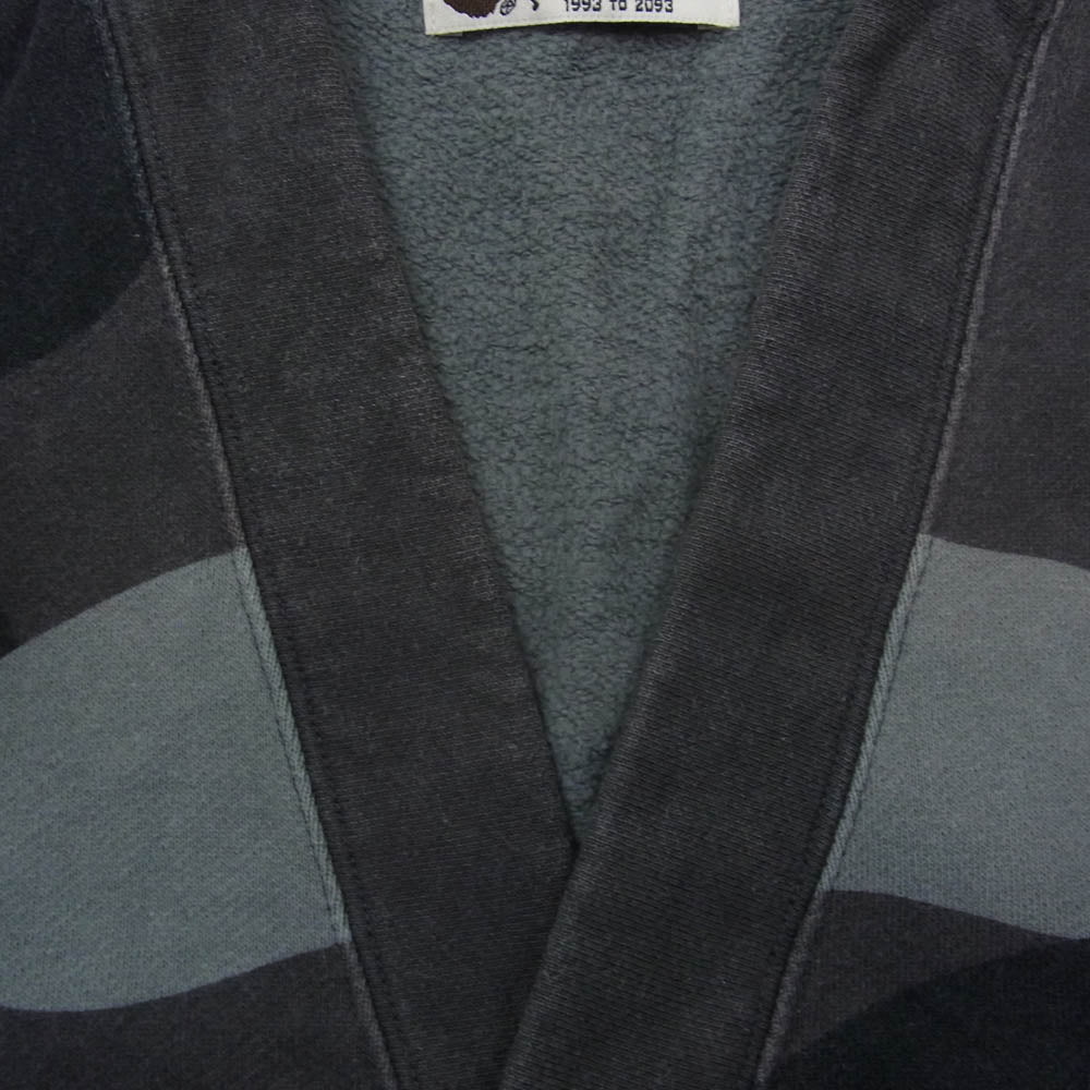 A BATHING APE アベイシングエイプ Cotton Camo Cardigan コットン カモ カーディガン グレー系 M【中古】