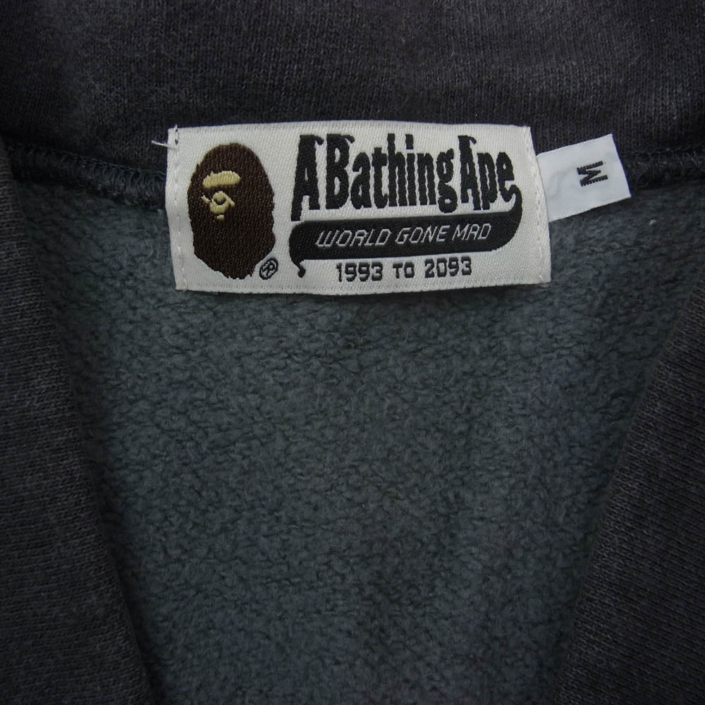 A BATHING APE アベイシングエイプ Cotton Camo Cardigan コットン カモ カーディガン グレー系 M【中古】