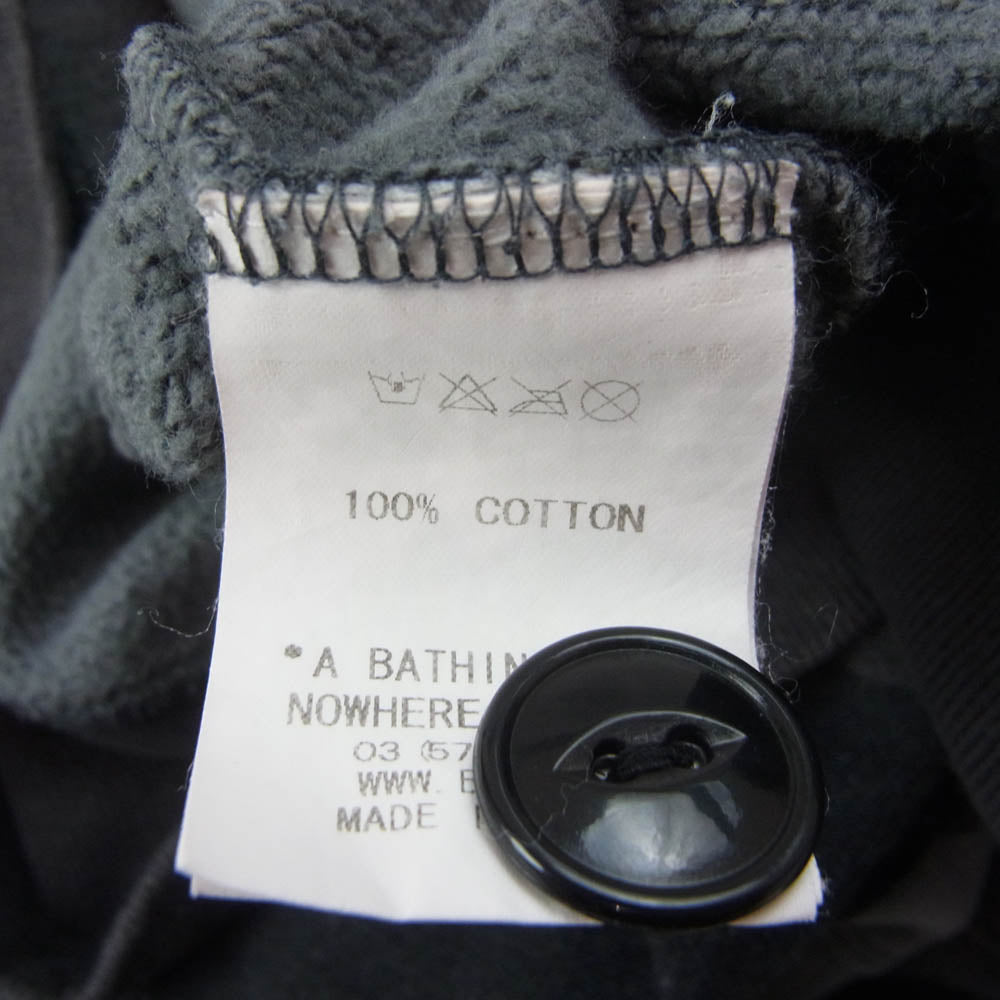 A BATHING APE アベイシングエイプ Cotton Camo Cardigan コットン カモ カーディガン グレー系 M【中古】