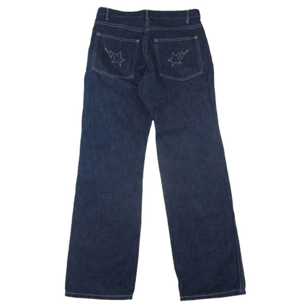 A BATHING APE アベイシングエイプ スター ベイカー デニム パンツ インディゴブルー系 XS【中古】