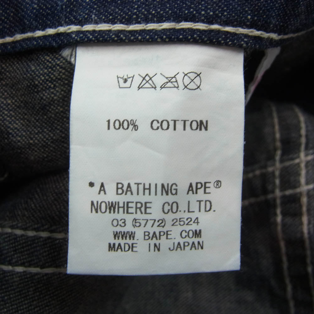 A BATHING APE アベイシングエイプ スター ベイカー デニム パンツ インディゴブルー系 XS【中古】