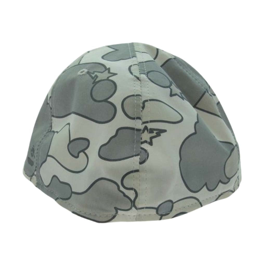 A BATHING APE アベイシングエイプ × NEW ERA ニューエラ スター カモ キャップ オフホワイト系 グレー系 59.6cm【中古】