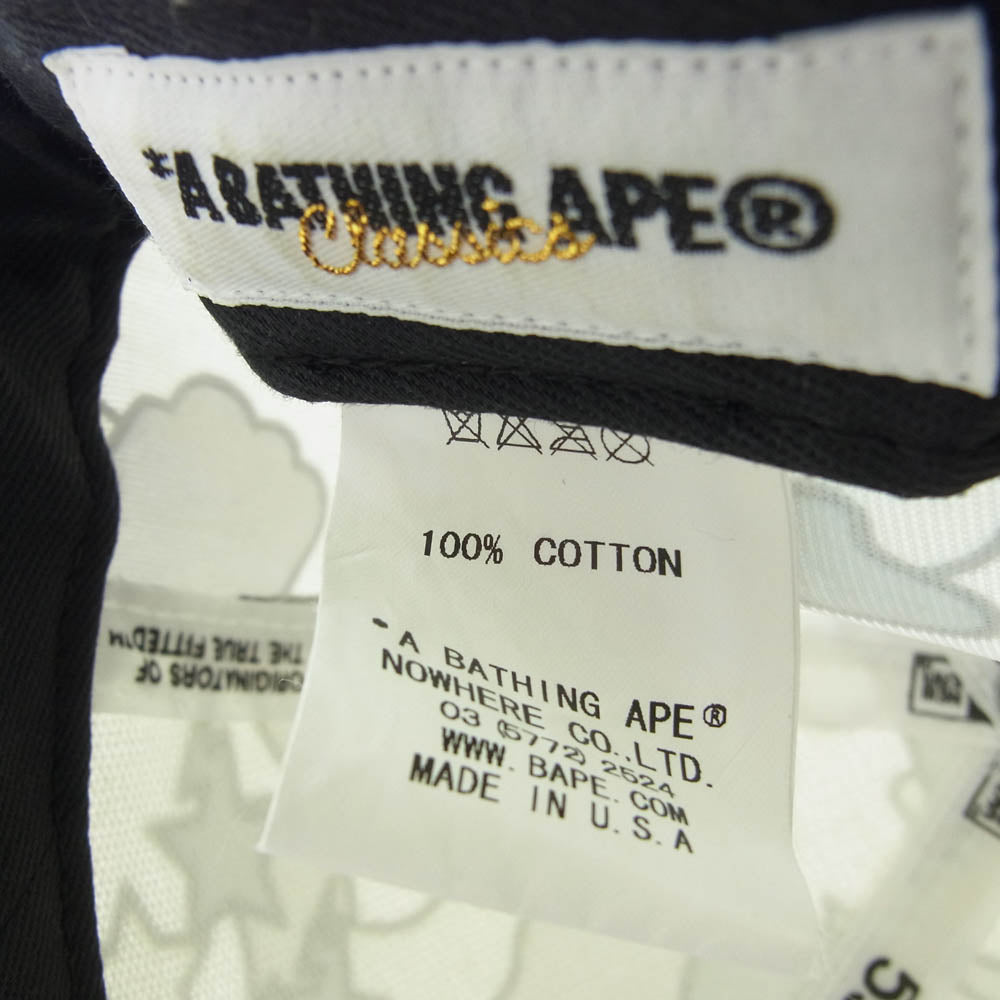 A BATHING APE アベイシングエイプ × NEW ERA ニューエラ スター カモ キャップ オフホワイト系 グレー系 59.6cm【中古】