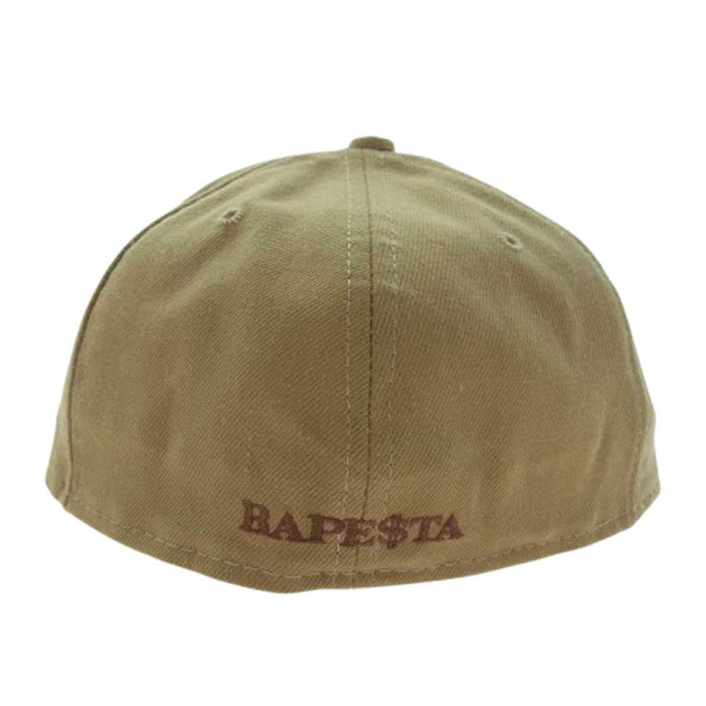 A BATHING APE アベイシングエイプ × NEW ERA ニューエラ B KOGO ロゴ キャップ ブラウン系 57.7cm【中古】