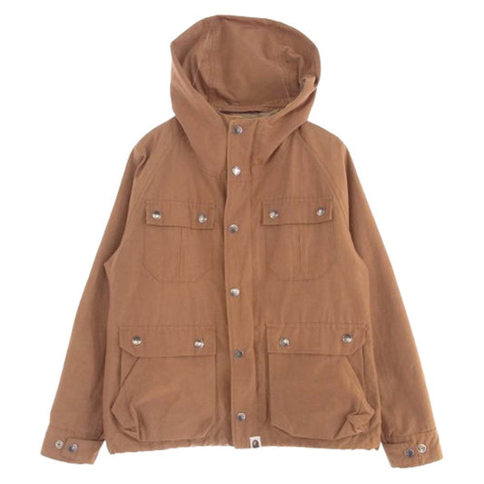 A BATHING APE アベイシングエイプ ナイロン マウンテン パーカー ブラウン系 XS【中古】