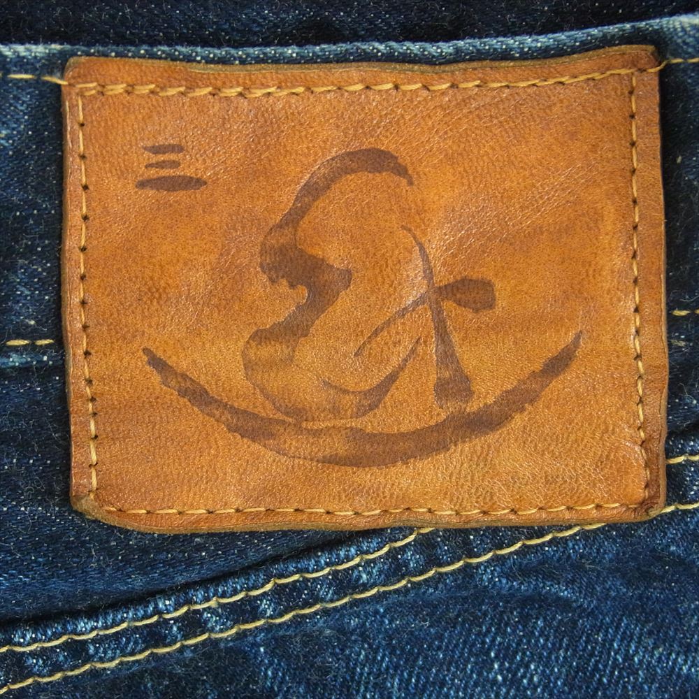 エターナル Lot801 加工 ボタンフライ セルビッチ デニム パンツ ジーンズ インディゴブルー系 36【中古】