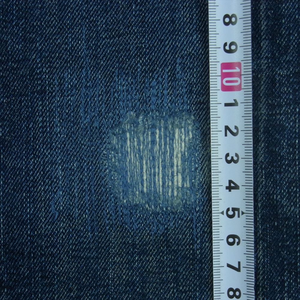 エターナル Lot801 加工 ボタンフライ セルビッチ デニム パンツ ジーンズ インディゴブルー系 36【中古】
