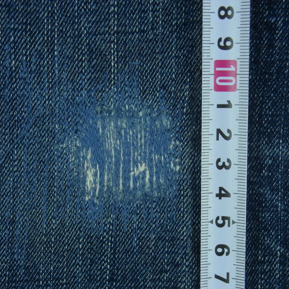 エターナル Lot802 加工 ボタンフライ セルビッチ デニム パンツ ジーンズ インディゴブルー系 36【中古】