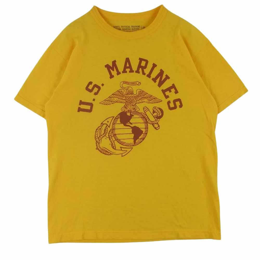 TOY'S McCOY トイズマッコイ McHILL マックヒル MILITARY TEE SHIRT U.S.MARINES ミリタリー 半袖 Tシャツ イエロー系 M【中古】