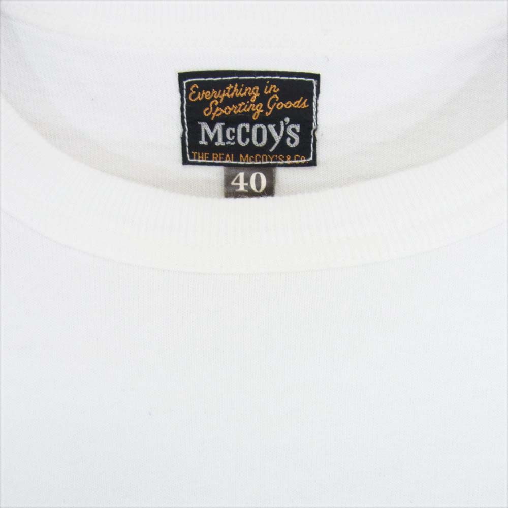 The REAL McCOY'S ザリアルマッコイズ LOGO TEE S/S ロゴ プリント Tシャツ ホワイト系 40【中古】