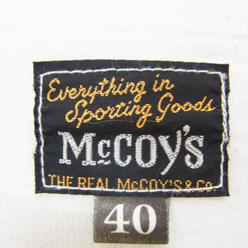 The REAL McCOY'S ザリアルマッコイズ LOGO TEE S/S ロゴ プリント Tシャツ ホワイト系 40【中古】