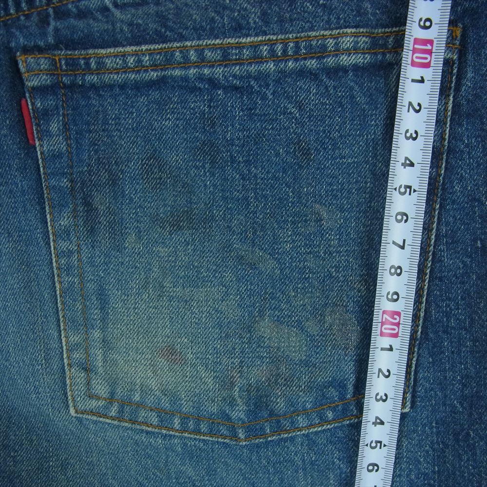 WAREHOUSE ウエアハウス Lot27002 DUBBLE WORKS ダブルワークス 12oz ワイド ストレート ジーンズ デニム パンツ インディゴブルー系 34【中古】