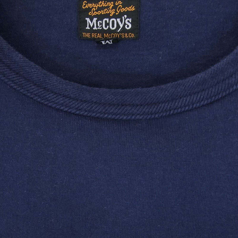 The REAL McCOY'S ザリアルマッコイズ LOGO TEE S/S ロゴ プリント Tシャツ ネイビー系 38【中古】