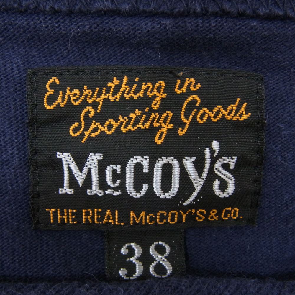 The REAL McCOY'S ザリアルマッコイズ LOGO TEE S/S ロゴ プリント Tシャツ ネイビー系 38【中古】