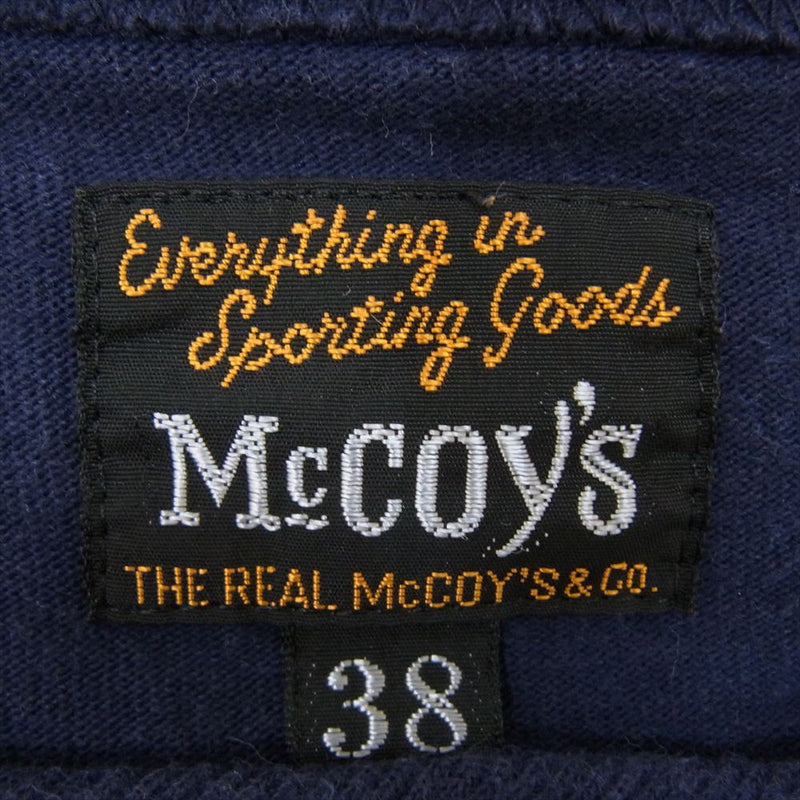 The REAL McCOY'S ザリアルマッコイズ LOGO TEE S/S ロゴ プリント Tシャツ ネイビー系 38【中古】