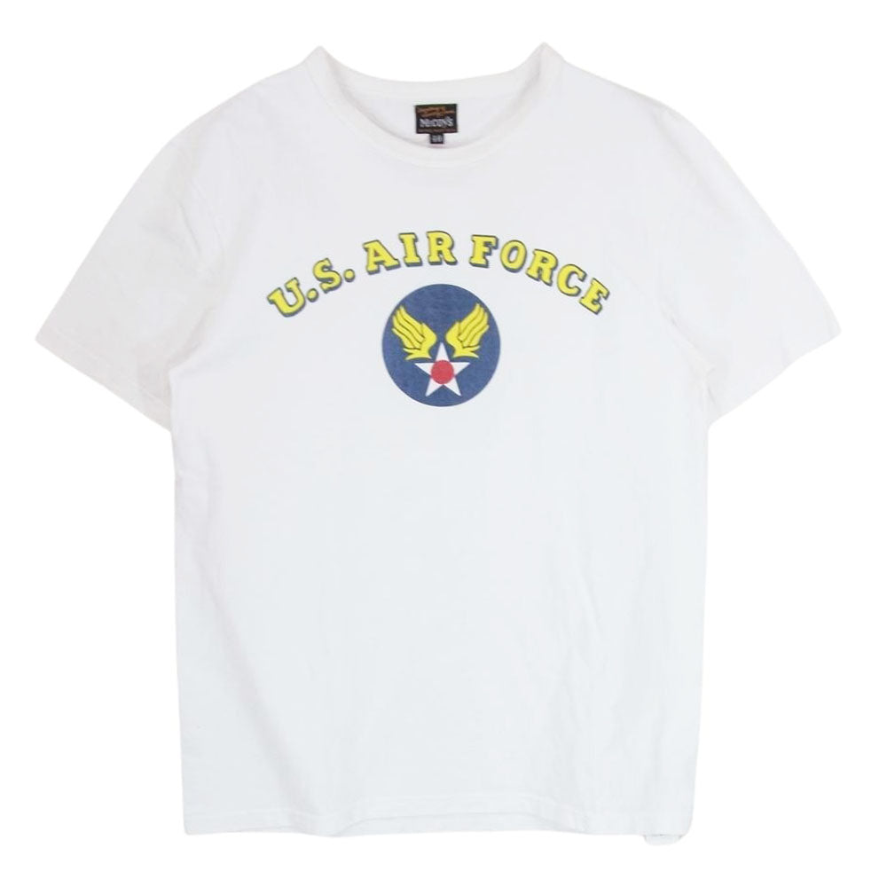 The REAL McCOY'S ザリアルマッコイズ MILITARY TEE U.S.AIR FORCE ミリタリー Tシャツ ホワイト系 40【中古】