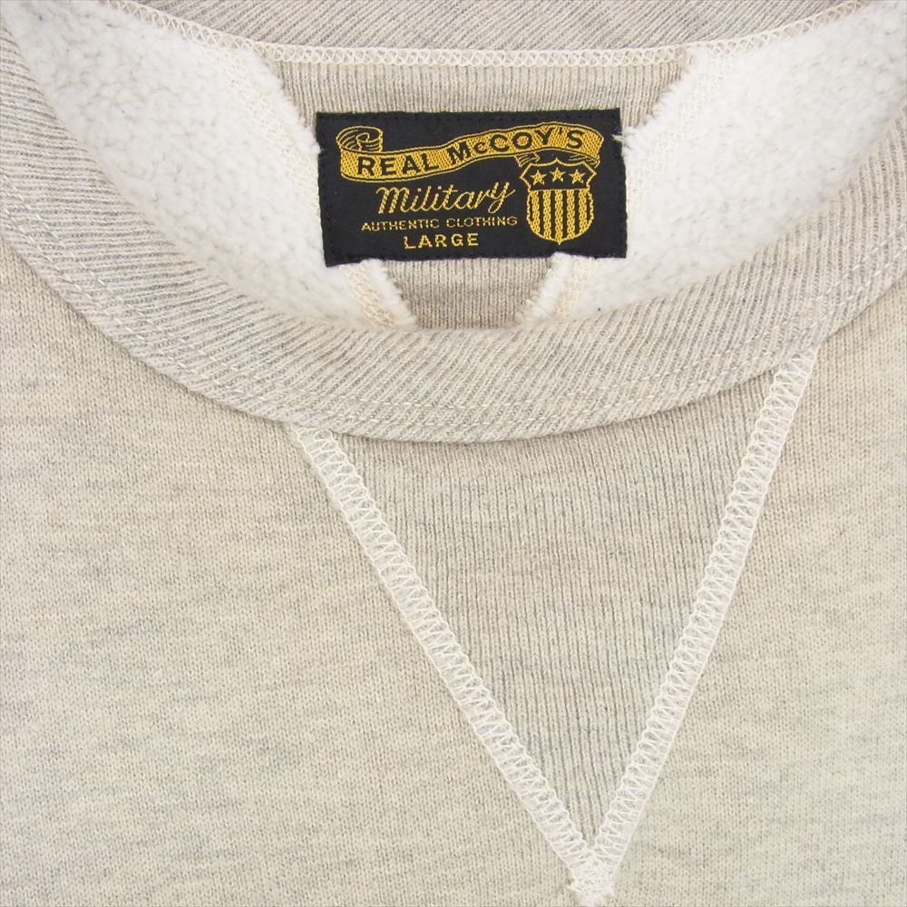 The REAL McCOY'S ザリアルマッコイズ MC17109 MILITARY SWEATSHIRT AIR BOURNE 両V ミリタリー スウェット グレー系 L【中古】