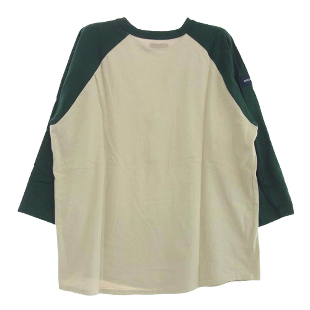 DESCENDANT ディセンダント 22SS 221ATDS-CSM32 E.P LS ラグランスリーブ ベースボール リンガー Tシャツ グレー系 モスグリーン系 3【中古】