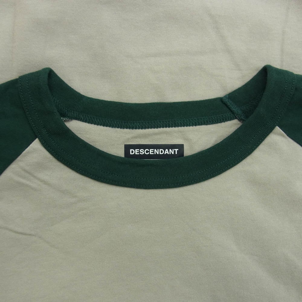 DESCENDANT ディセンダント 22SS 221ATDS-CSM32 E.P LS ラグランスリーブ ベースボール リンガー Tシャツ グレー系 モスグリーン系 3【中古】