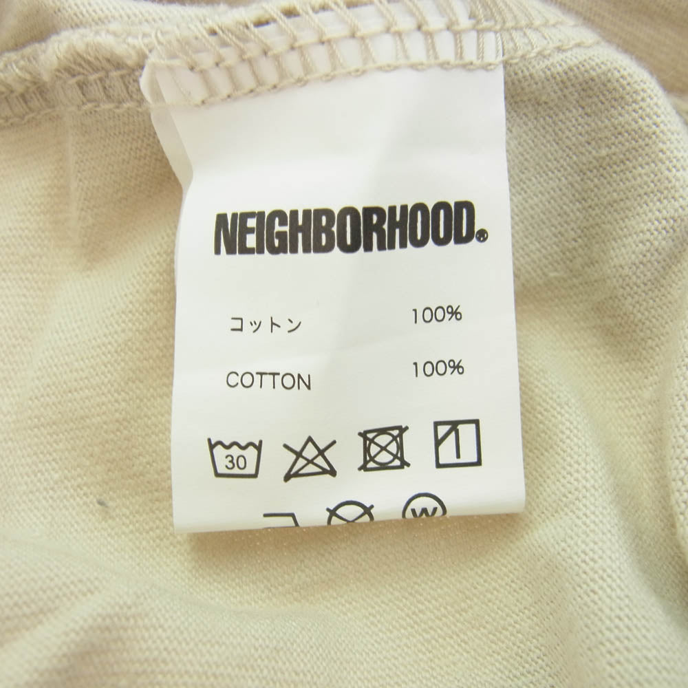 NEIGHBORHOOD ネイバーフッド プリント Tシャツ 半袖カットソー ベージュ系 XL【中古】