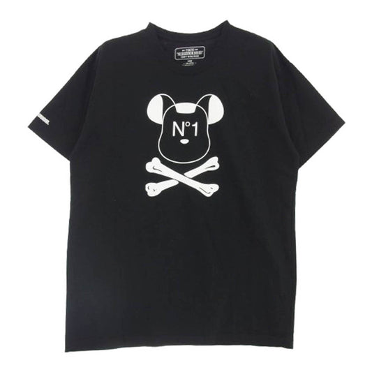 NEIGHBORHOOD ネイバーフッド × BE@RBRICK ベアブリック プリント Tシャツ 半袖カットソー ブラック系 L【中古】