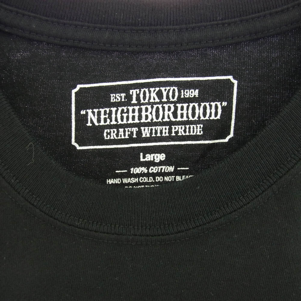 NEIGHBORHOOD ネイバーフッド × BE@RBRICK ベアブリック プリント Tシャツ 半袖カットソー ブラック系 L【中古】