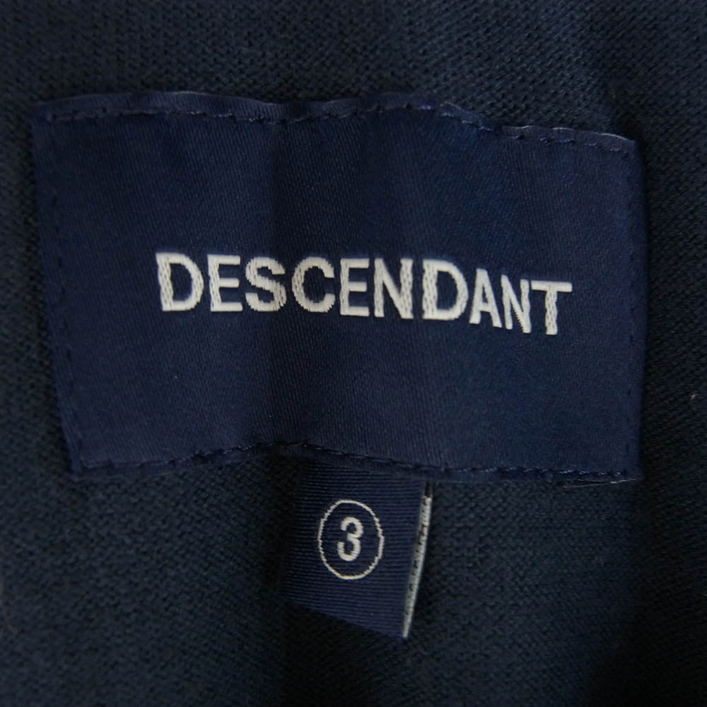 DESCENDANT ディセンダント 20SS 201ATDS-CSM02S BARKLEY CREW NECK SS ロゴ 半袖 Tシャツ ネイビー系 3【中古】