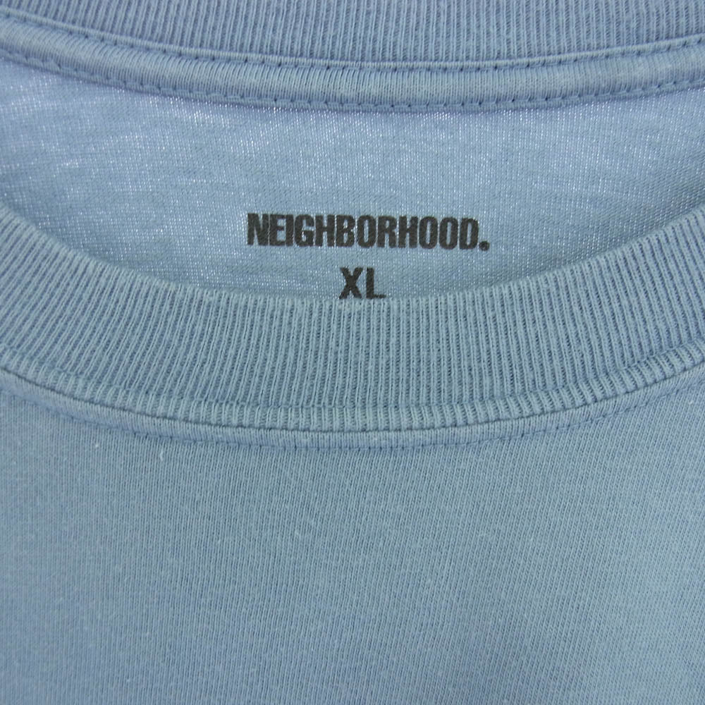 NEIGHBORHOOD ネイバーフッド 23SS SRL TEE フロント プリント Tシャツ 半袖カットソー ブルー系 XL【中古】