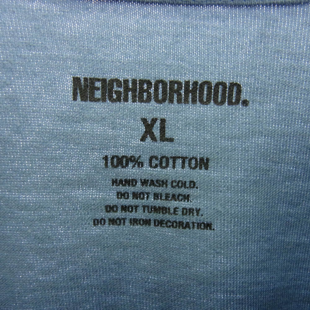 NEIGHBORHOOD ネイバーフッド 23SS SRL TEE フロント プリント Tシャツ 半袖カットソー ブルー系 XL【中古】