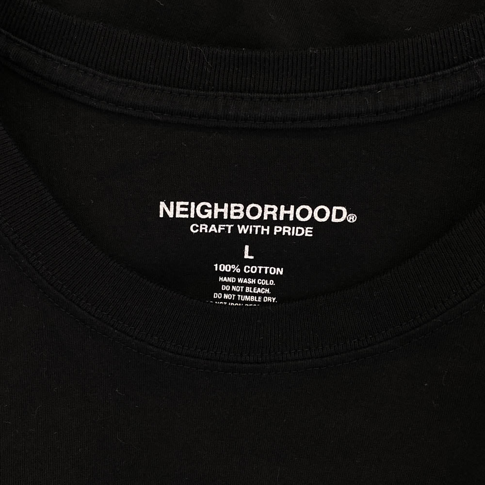 NEIGHBORHOOD ネイバーフッド バックプリント Tシャツ 半袖カットソー ブラック系 L【中古】
