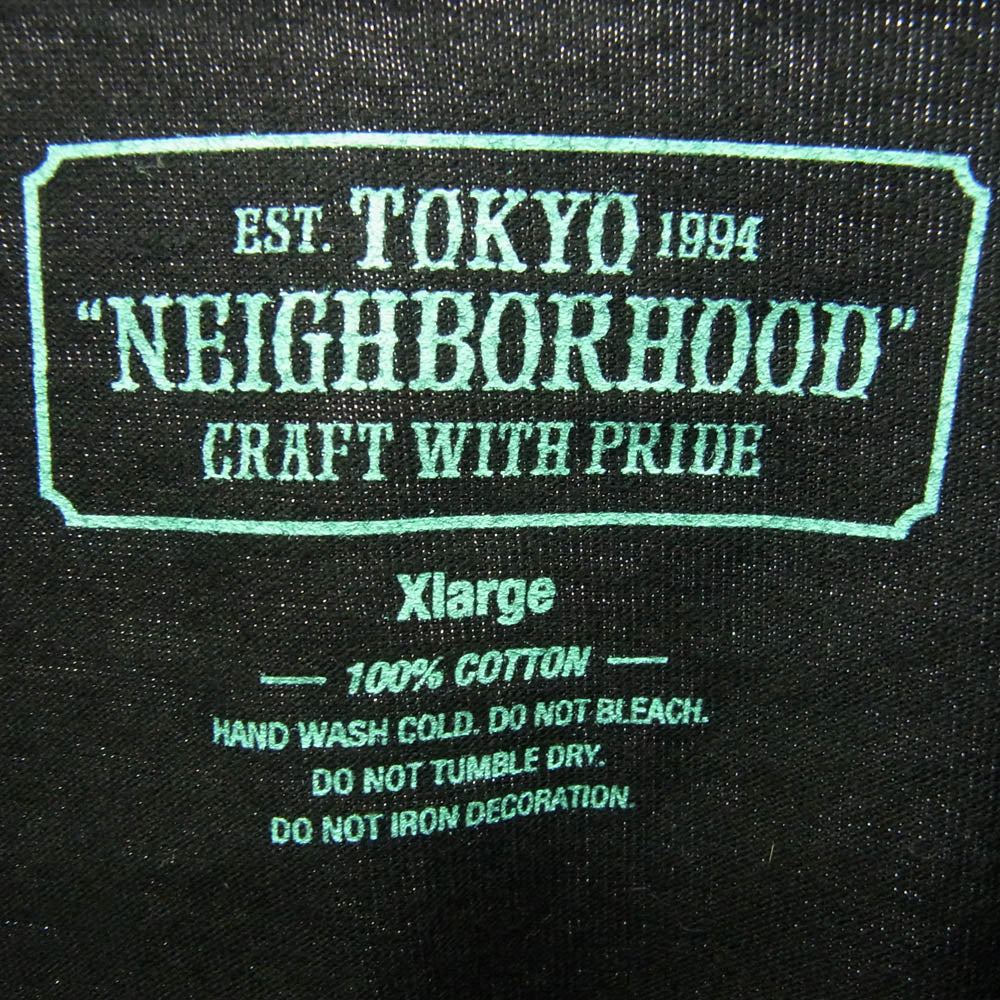 NEIGHBORHOOD ネイバーフッド 20SS C-TEE バックプリント Tシャツ 半袖カットソー ブラック系 XL【中古】