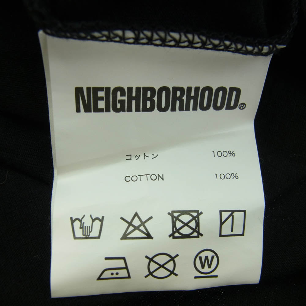 NEIGHBORHOOD ネイバーフッド 21SS 211PCNH-ST02S CI-1 C-TEE.SS フロント プリント Tシャツ 半袖カットソー ブラック系 XL【中古】