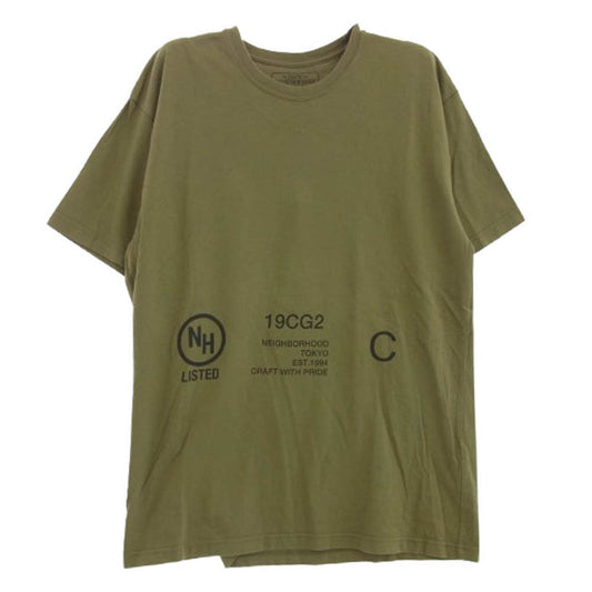 NEIGHBORHOOD ネイバーフッド バックロゴプリント Tシャツ 半袖カットソー カーキ系 XL【中古】