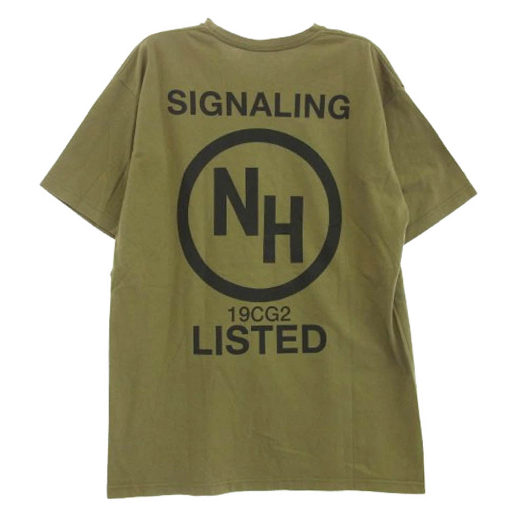 NEIGHBORHOOD ネイバーフッド バックロゴプリント Tシャツ 半袖カットソー カーキ系 XL【中古】