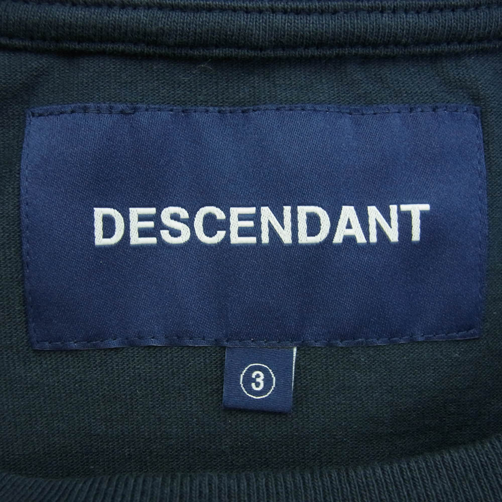 DESCENDANT ディセンダント 20SS 201NTDS-CSM04S CETUS SS TEE シータス バック ロゴ 半袖 Tシャツ ネイビー系 3【中古】