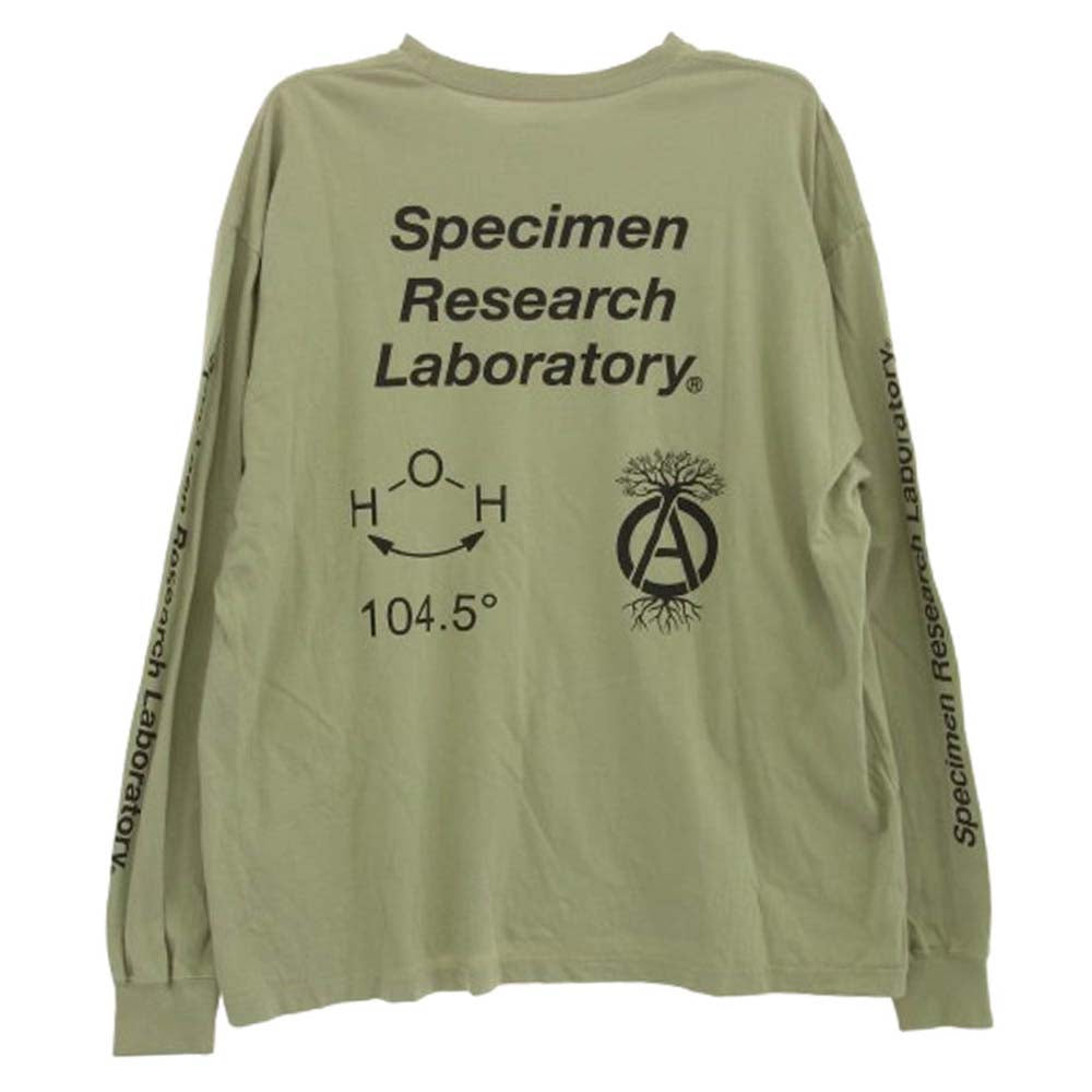 NEIGHBORHOOD ネイバーフッド 23SS 231PCNH-LT10 SRL TEE LS-2 バック アーム プリント ロングスリーブ Tシャツ 長袖カットソー ライトグリーン系 XXL【中古】