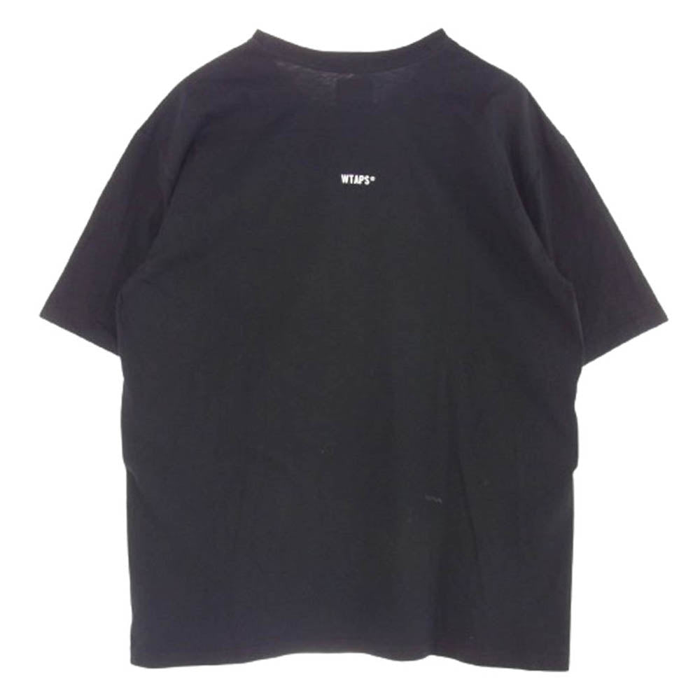 WTAPS ダブルタップス 21SS 211PCDT-ST03S FABRICATOIN TEE プリント Tシャツ 半袖カットソー ブラック系 04【中古】