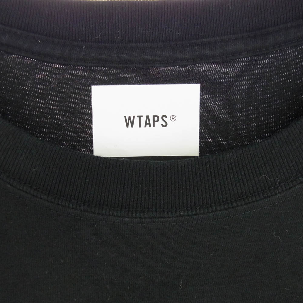 WTAPS ダブルタップス 21SS 211PCDT-ST03S FABRICATOIN TEE プリント Tシャツ 半袖カットソー ブラック系 04【中古】